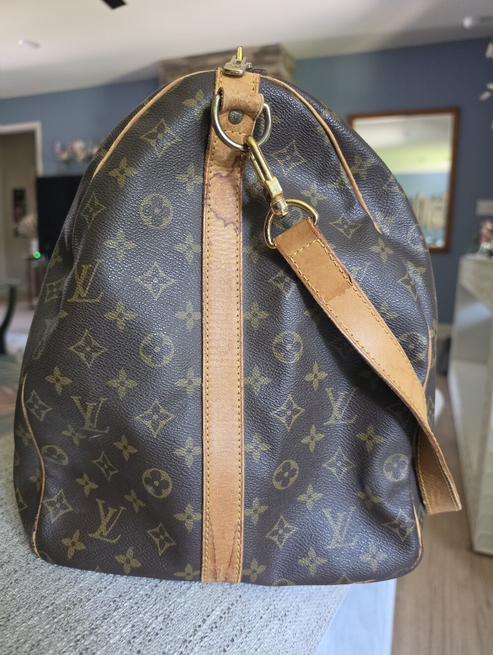 Louis Vuitton Monogram Canvas Duffel Bag in Brown and Tan - Picture 9 of 15